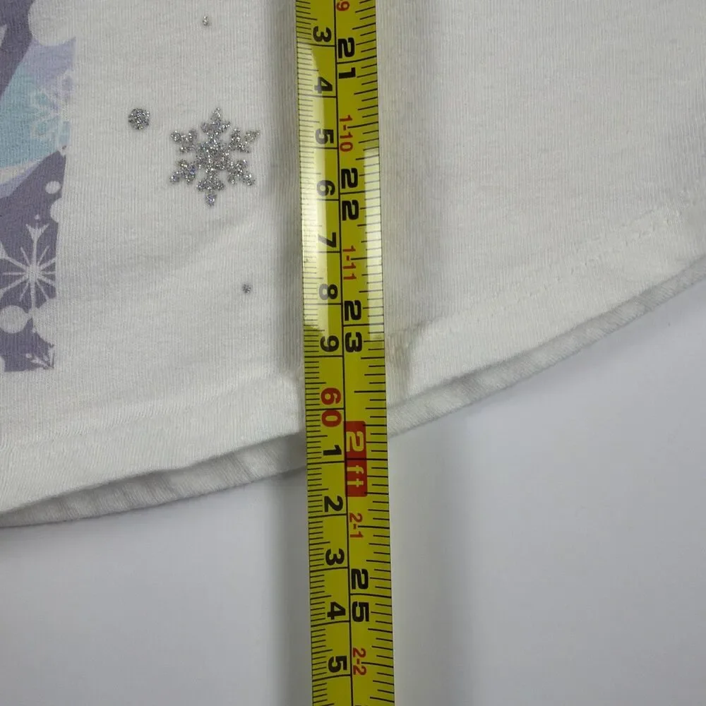 Disney Parks Frozen Ever After Olaf & Elsa Glitter Snowflake T-Shirt Women’s Med - Picture 6 of 7